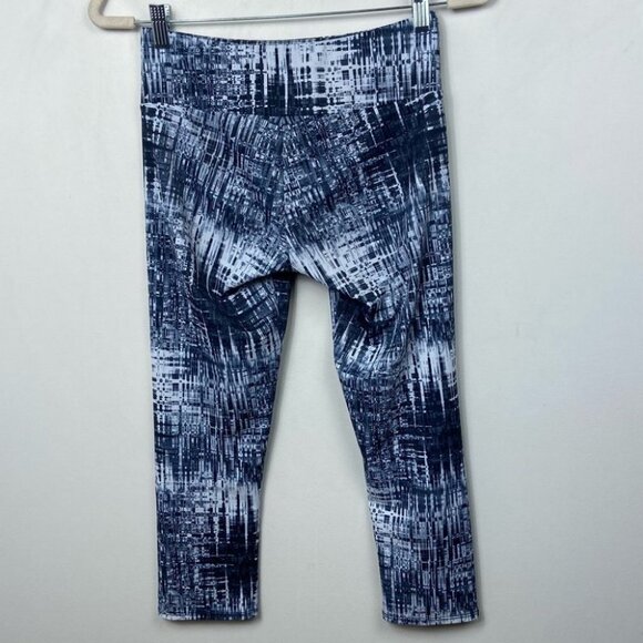 Onzie High Rise Capri Yoga Leggings Static Print Size Small / Medium Made In USA - Picture 5 of 10